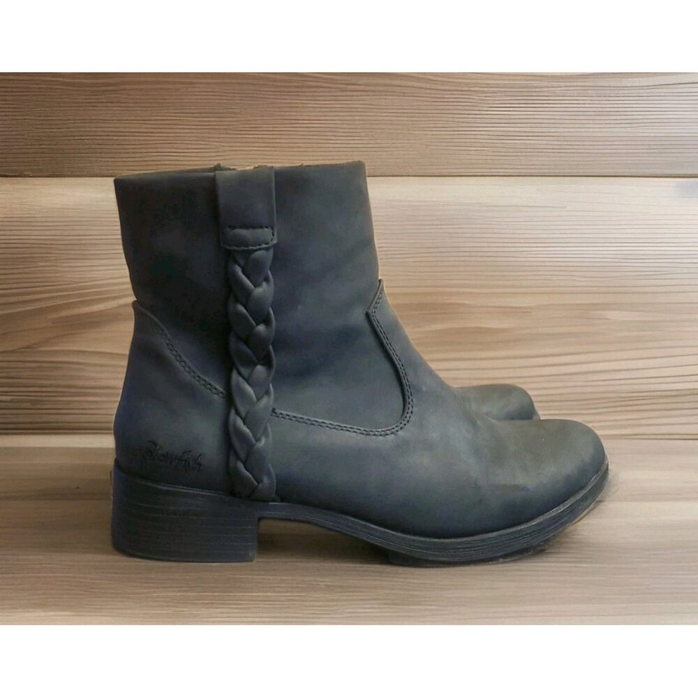 Blowfish Comfort Zip Up Ankle Boots Womens Size 8 Black